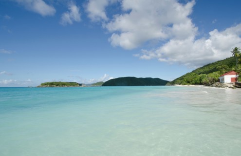 Scenic view of tropical beach