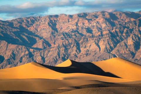Sand dunes and mountains
