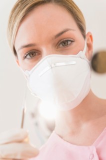 Portrait of female dentist.