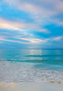 Seascape at sunset. Jamaica.