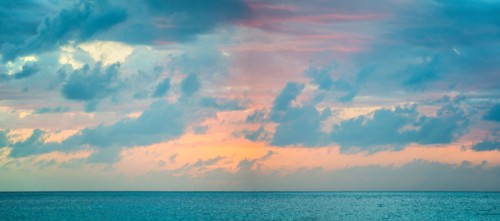 Dramatic sky over sea. Jamaica.