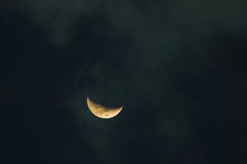 Crescent moon.