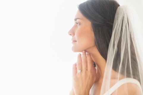 Studio shot of bride.