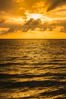 Sunset over sea. Jamaica.