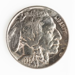 Studio shot of dollar coin.