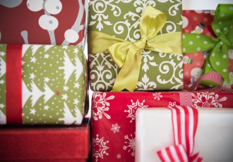 Christmas presents under tree