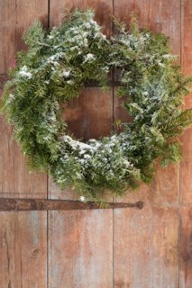 Christmas wreath on door