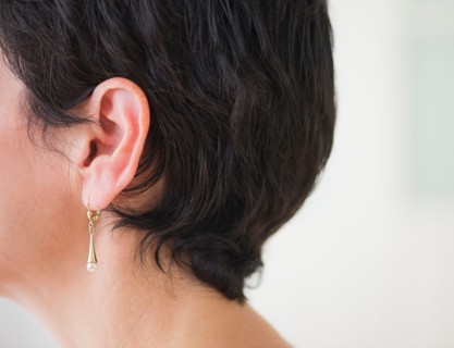 Close-up of earring