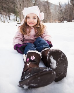 Portrait of Girl (2-3) toothy smiling to camera