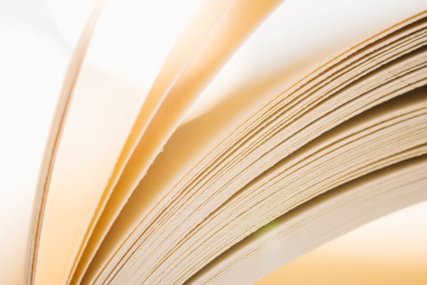 Book pages in motion.