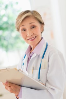 Portrait of female doctor.