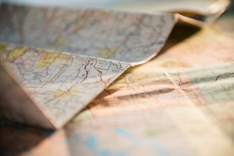 Studio Shot of maps