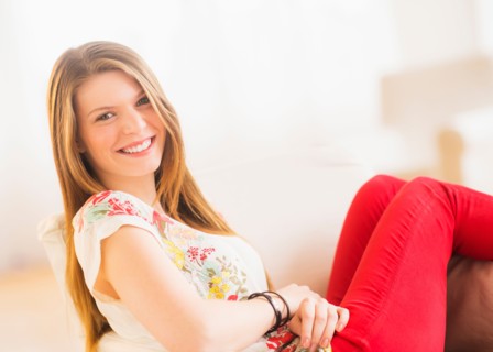 Portrait of smiling woman