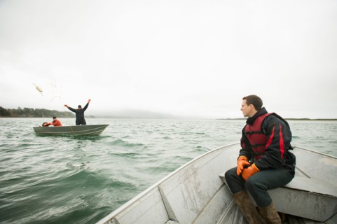 People crabbing