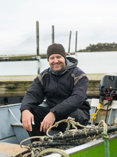 Portrait of man in boat