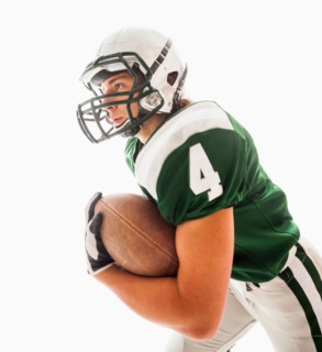 Portrait of American football player