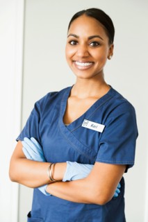 Portrait of smiling female nurse