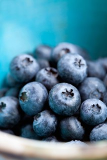 Studio Shot of blueberries