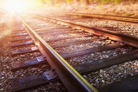 Train tracks.