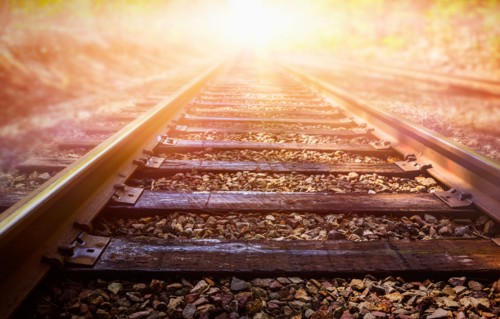 Train tracks.
