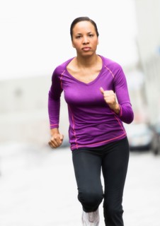 Woman jogging.