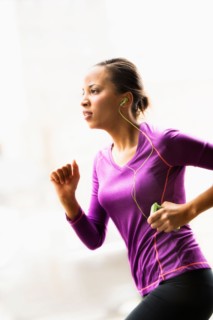 Woman jogging.