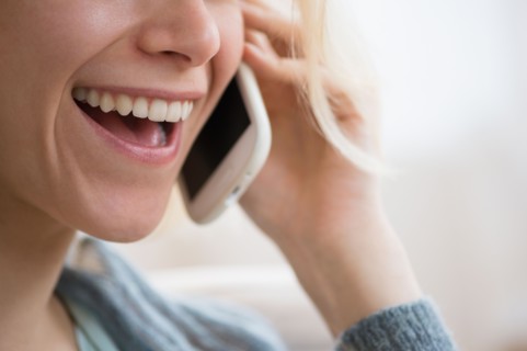 Young woman talking on mobile phone