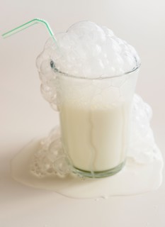 Studio Shot of spilled milk