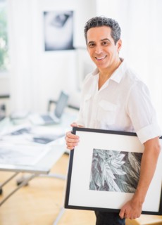 Portrait of man in his photography studio