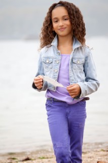 Girl (8-9) on Sea Cliff