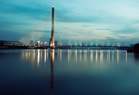 Rama VIII Bridge on Chao Phraya River