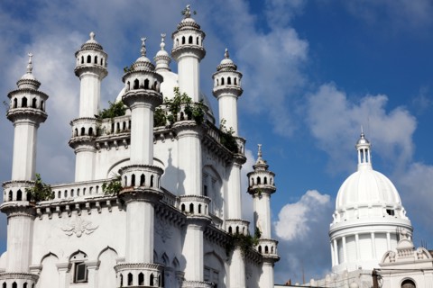 Devatagaha Mosque and dome of town hall