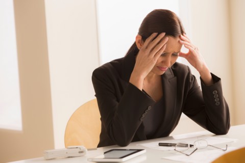 Mature woman overworked