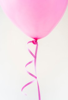 Studio shot of pink balloon.