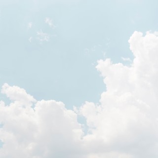 Sky with puffy clouds.