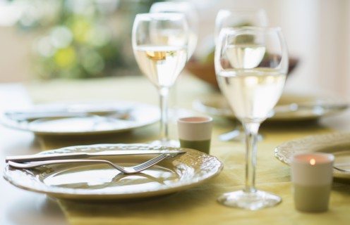 Close up of place setting.