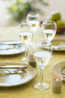 Close up of place setting.