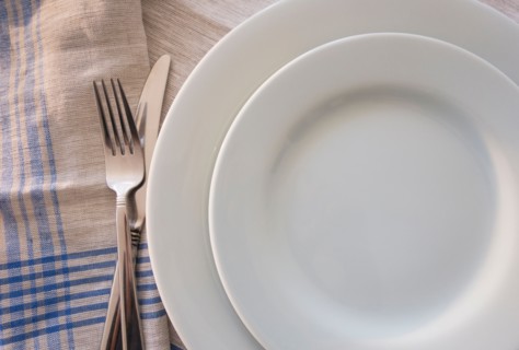 Close up of place setting.