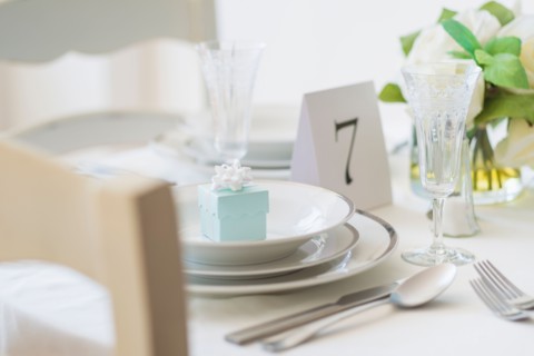 Close up of place setting.