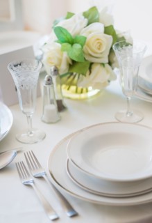 Close up of place setting.