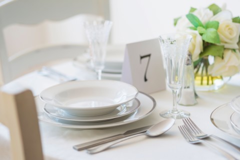 Close up of place setting.