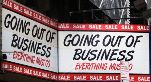 Going out of business sign