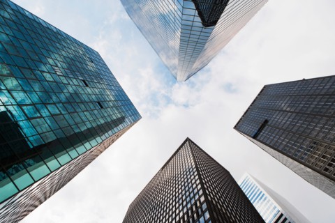 Low angle view of skyscrapers