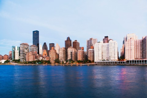 Cityscape at dusk