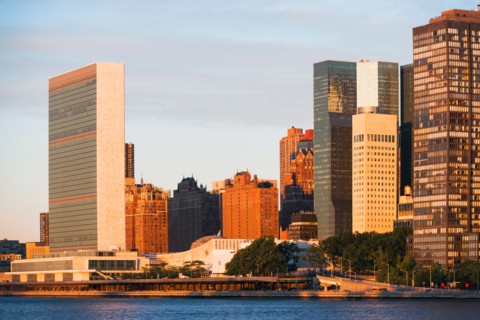 Cityscape at sunset