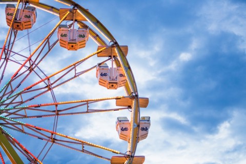 Ferris wheel in amusement park