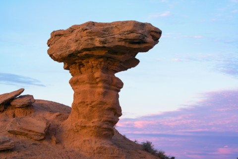 View of Camel Rock at sunrise