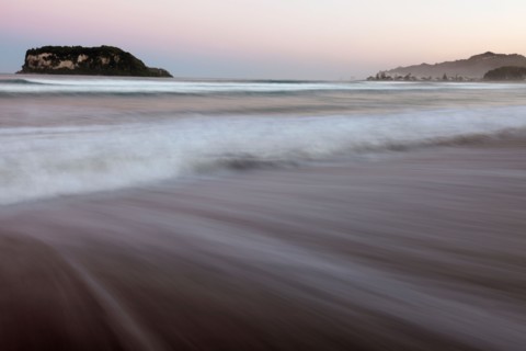 Sunset over bay