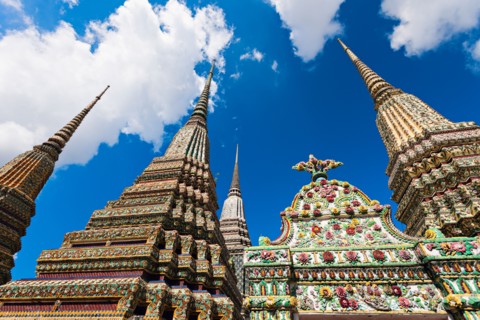 Part of Wat Arun temple facade