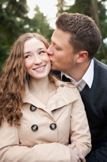 Young couple kissing